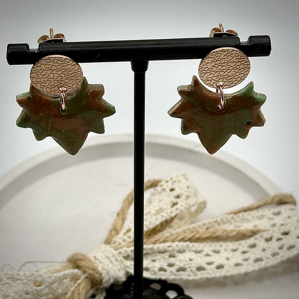 Thumbnail: Earrings Green/Salmon 7