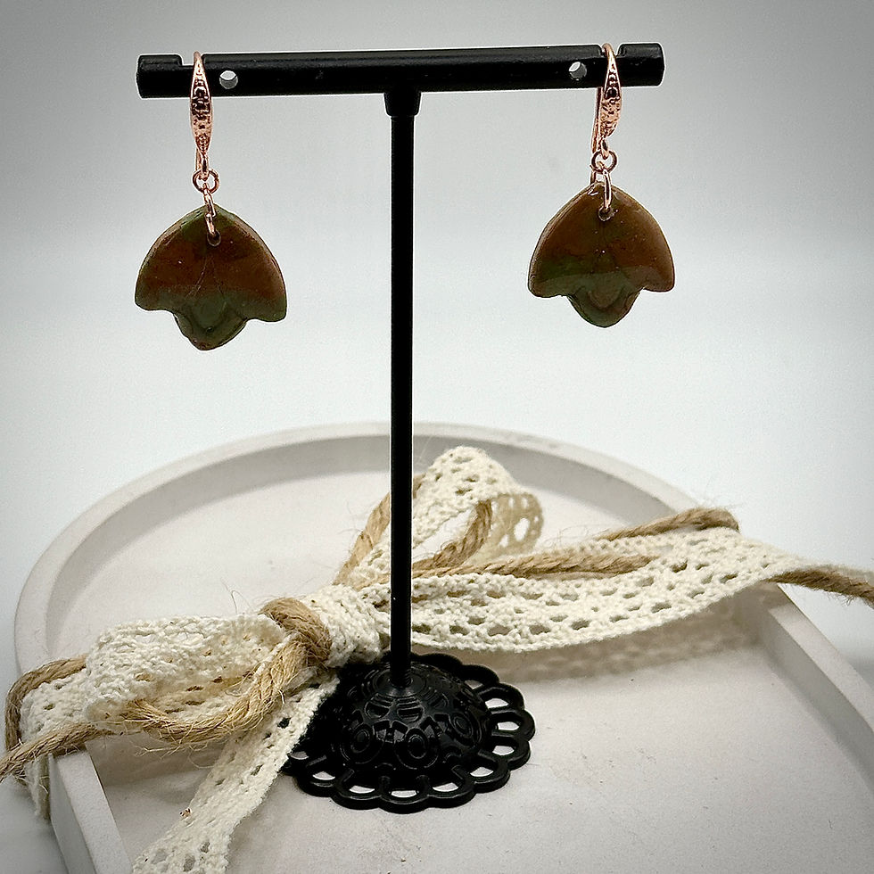 Thumbnail: Earrings Green/Salmon 5