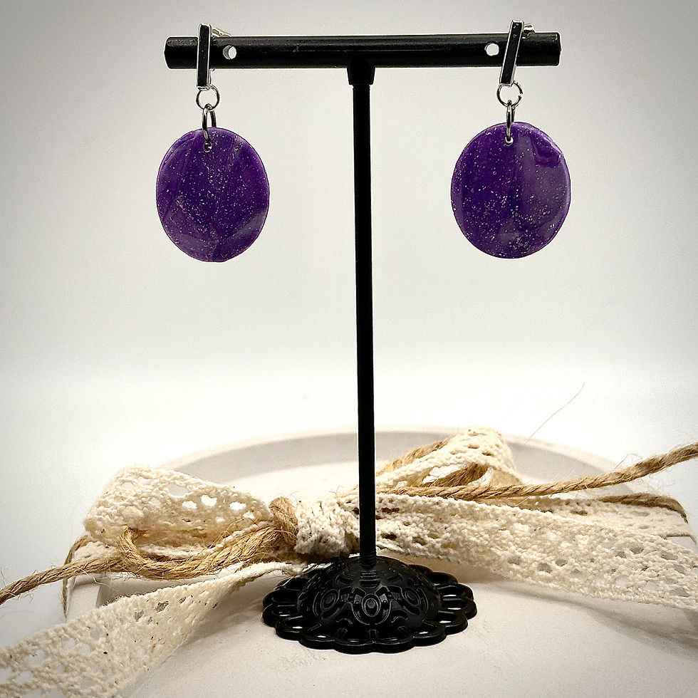 Thumbnail: Earrings Violet Round 3