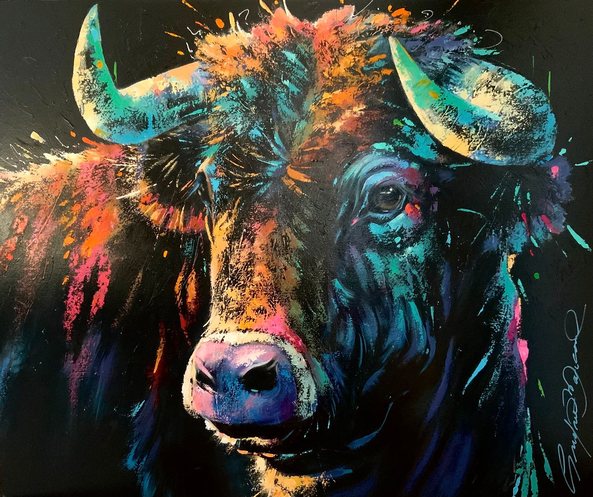 Peinture d'un taureau ''ELIO''