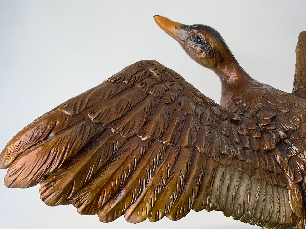 Miniature : Sculpture oiseau de Andrée Marcoux-Bronze-art animalier Canada