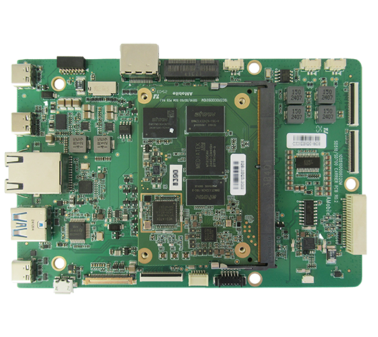 Single-board computer based on the MediaTek Genio 700 platform with multiple development and debugging interfaces.