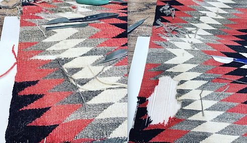 Navajo rug  reweave Portland .jpg