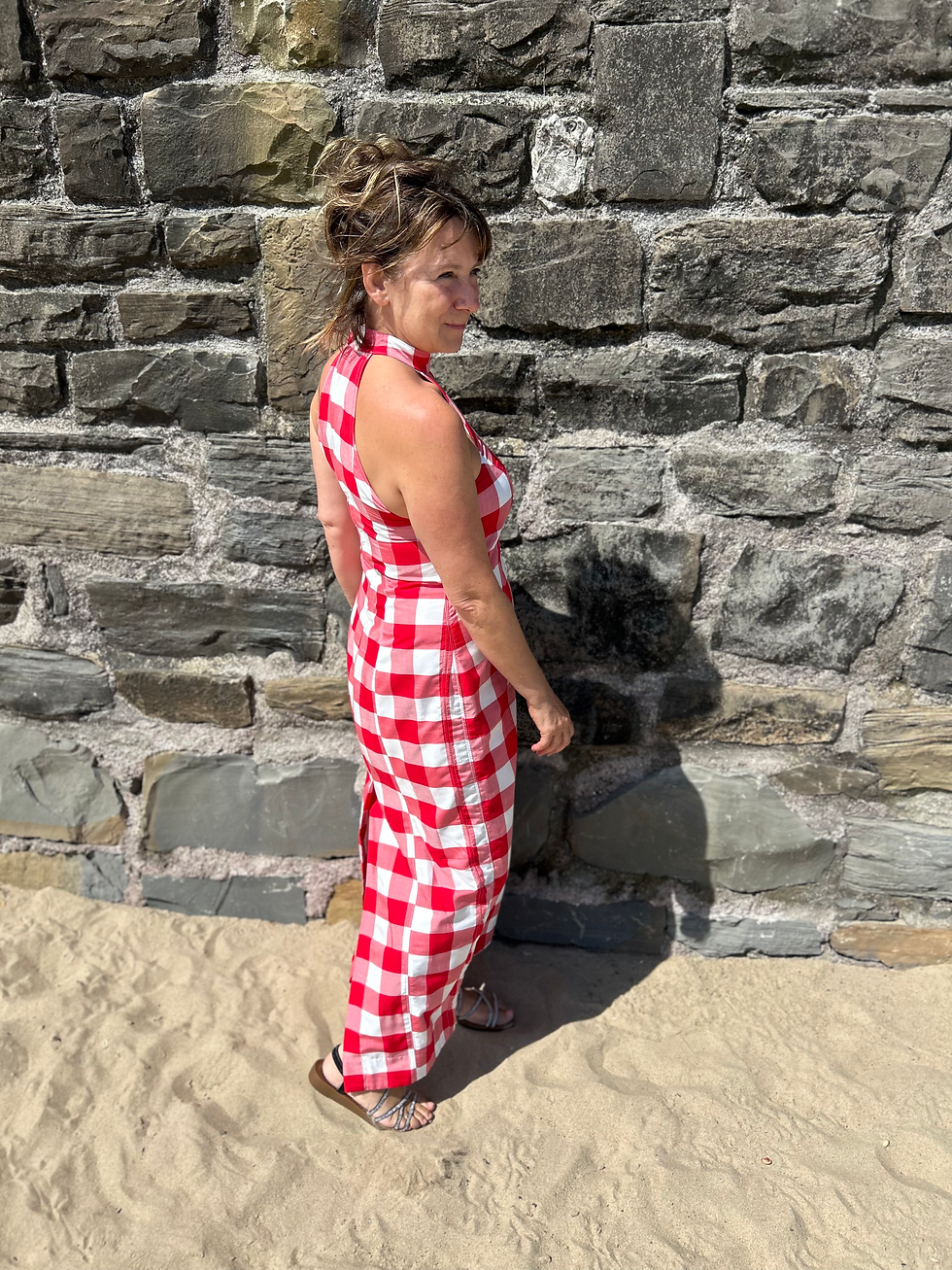 Thumbnail: Halterneck Dress - Biarritz Red