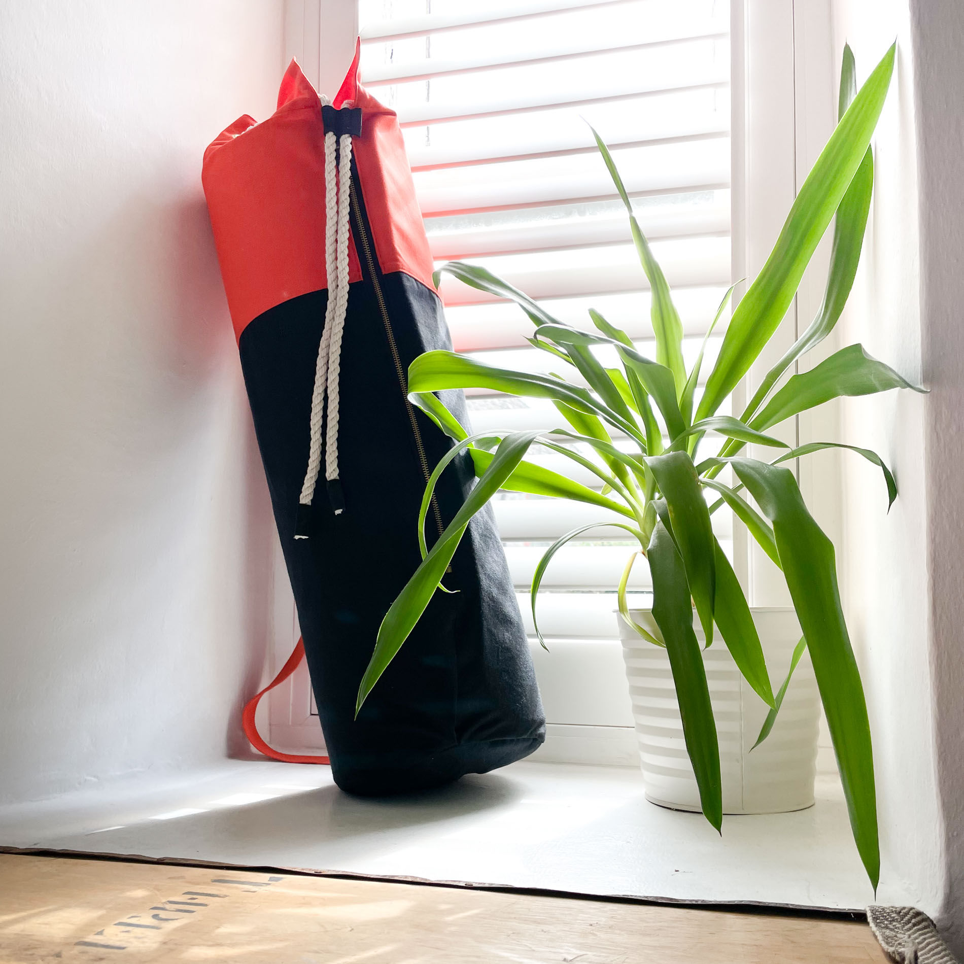 Yoga Bag / Gym Bag - Orange & black