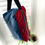 Thumbnail: Waxed Cotton Washbag - Blue & Red