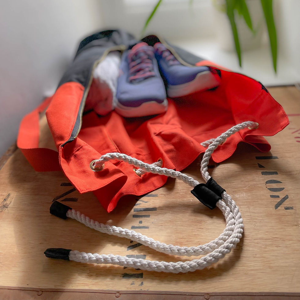 Thumbnail: Yoga Bag / Gym Bag - Orange & black