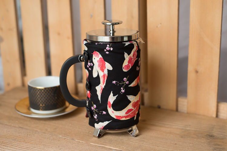 Housse de Cafetière - Carpe Koi / Noir