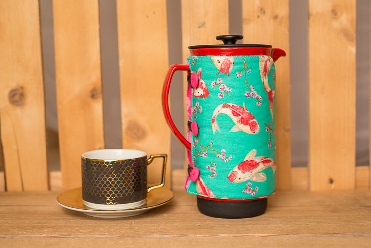 Thumbnail: Cafetiere Cover - Koi Carp / Green