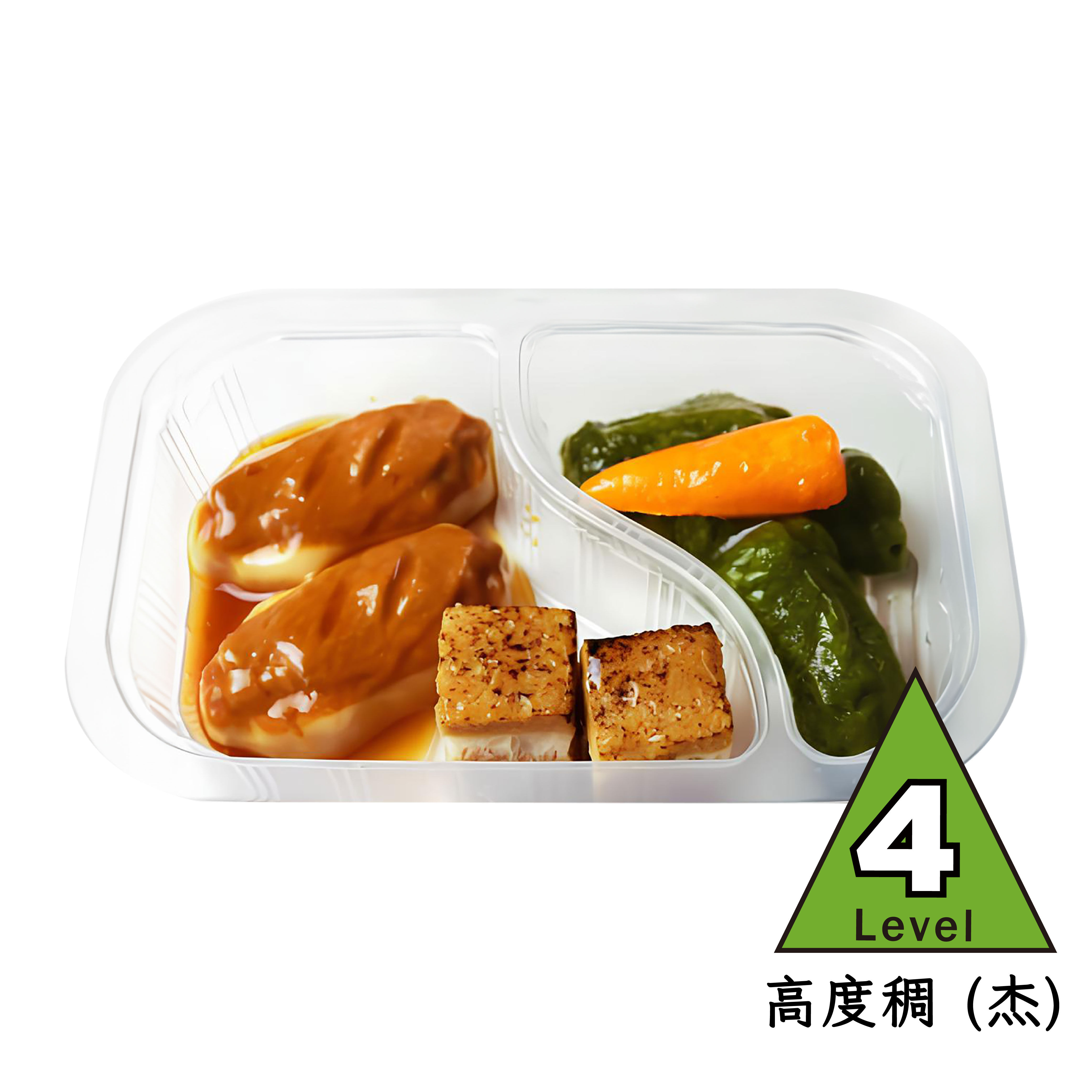 燒肉拼豉油雞風味慕斯軟餐(便當)