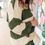 Thumbnail: A+O Curvy Girl Green Stripe Sweater