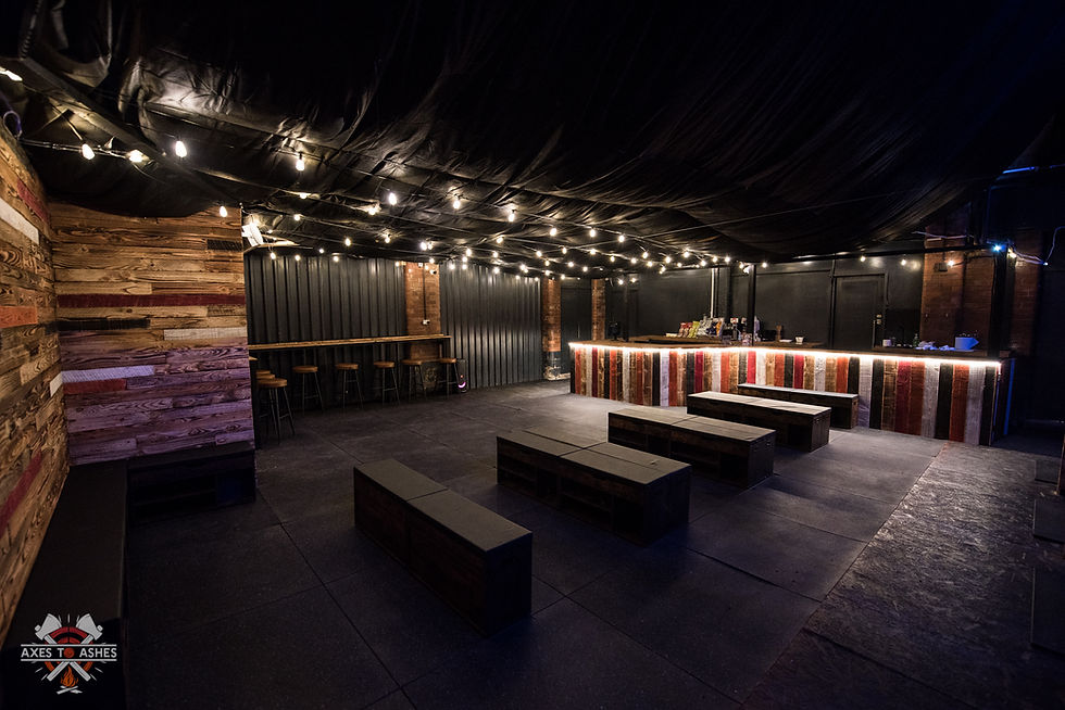 Padded bench seating and soft cosy ceiling