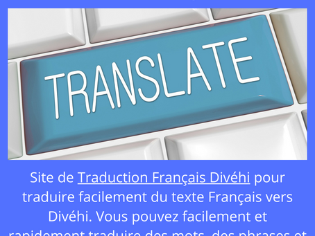 Traduction Français Divéhi en ligne