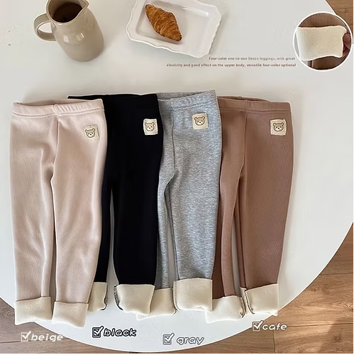 Thumbnail: CozyWarm Fleece-Lined Kids Leggings