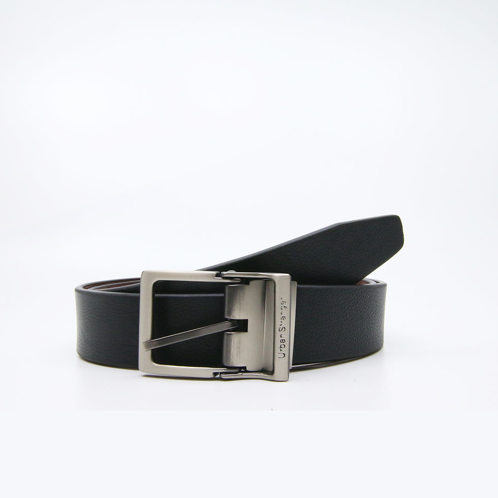 Reversible Embossing Leather Belt