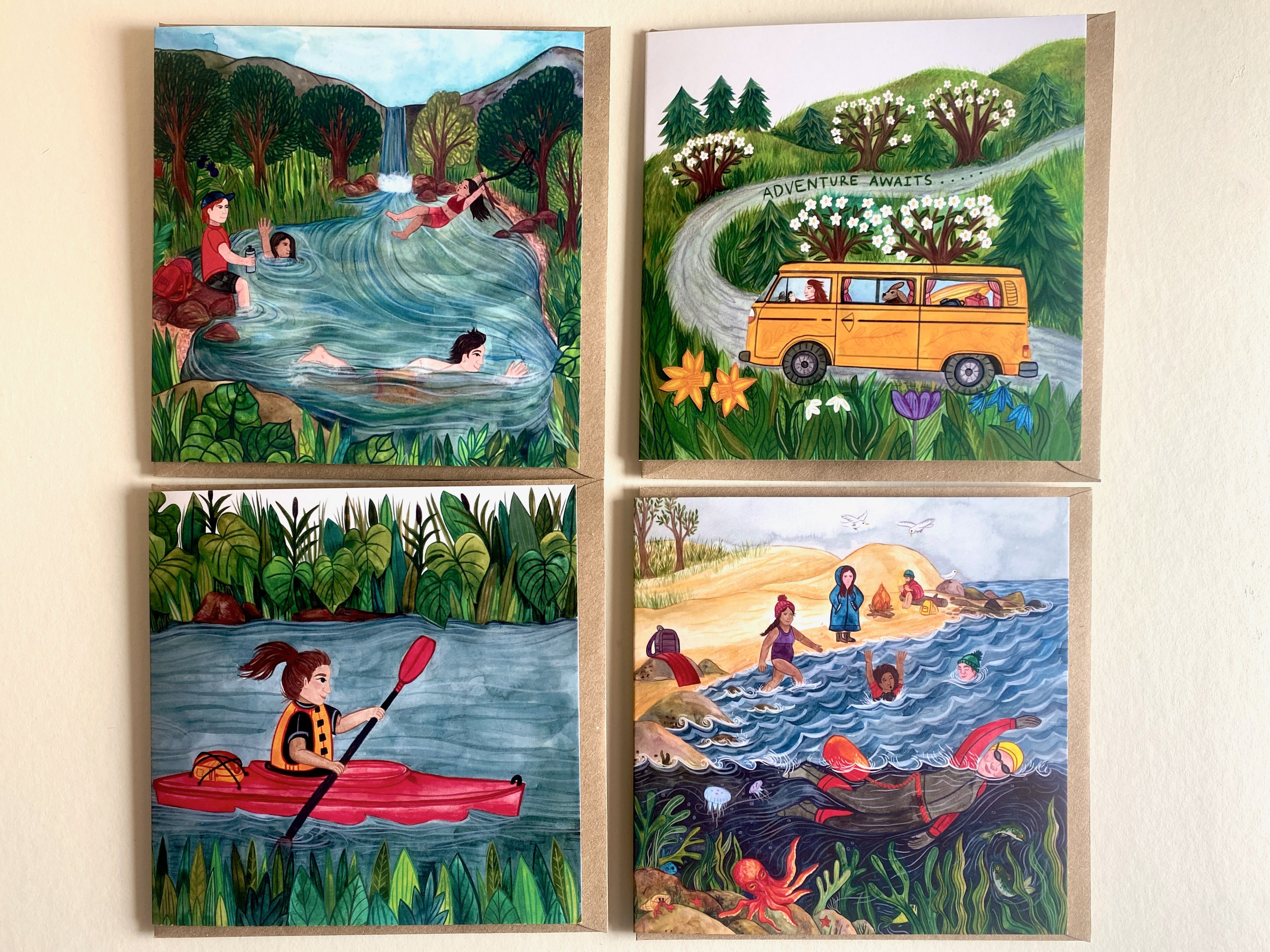 Water Adventure Greeting Card Set