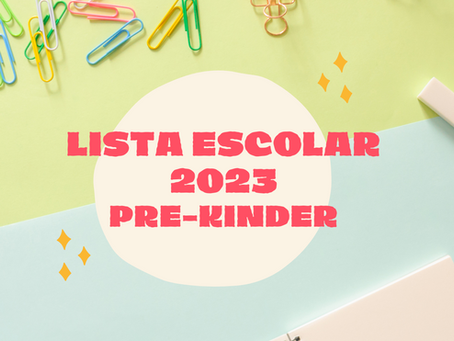 LISTA ESCOLAR PRE-KINDER