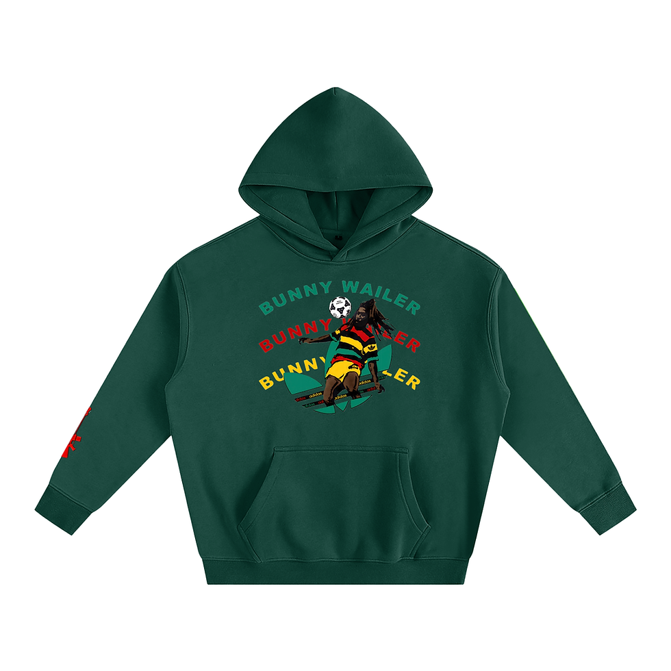 Thumbnail: Bunny Wailer Trefoil – Bunny Wailer Remix Hoodie Oversize Fleeced Hoodie