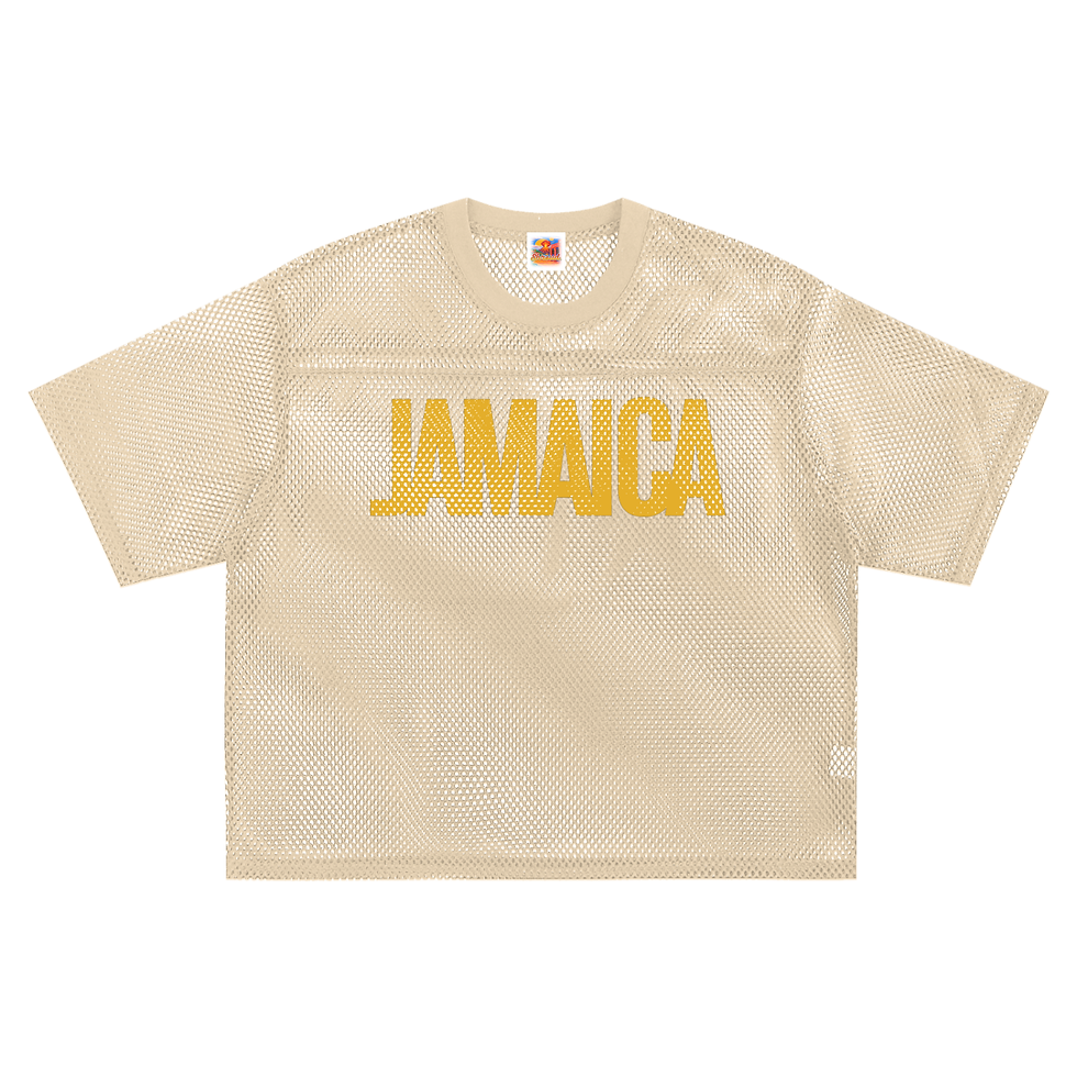 Thumbnail: Jamaica inna Mesh Marina Style tee (YELLOW face)