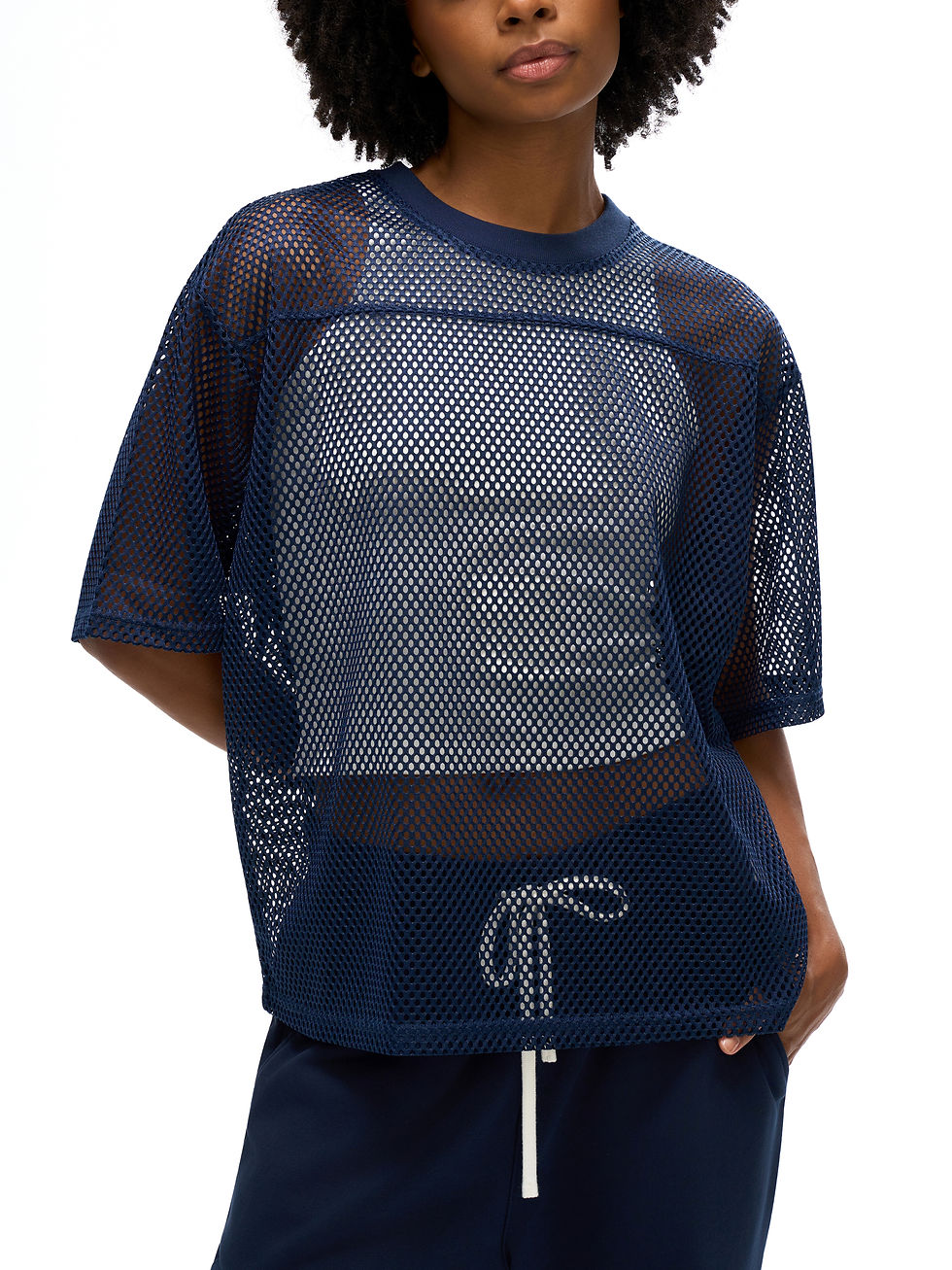 Thumbnail: GUYANA - Mesh Marina Style - See-through Boxy Net T-Shirt