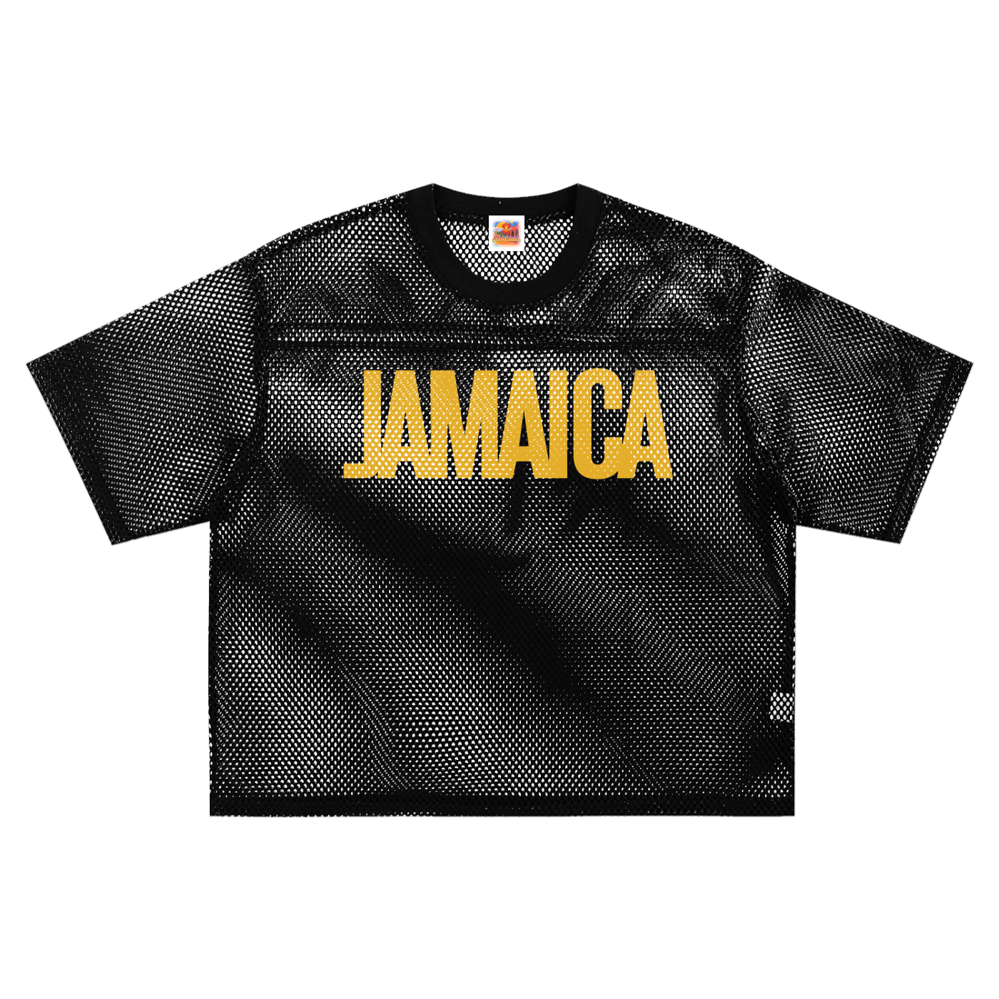 Jamaica inna Mesh Marina Style tee (YELLOW face)