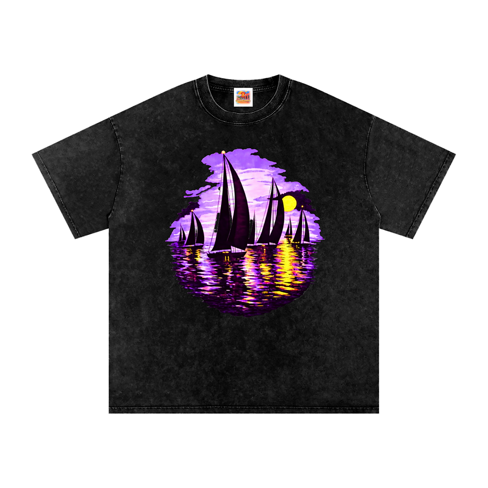 Thumbnail: "Riders in the Night" Snow Washed Oversized.