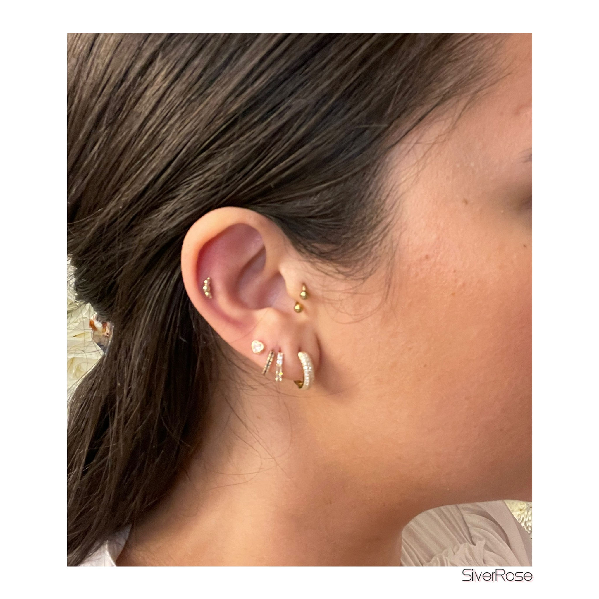 Heart 14k gold Earrings