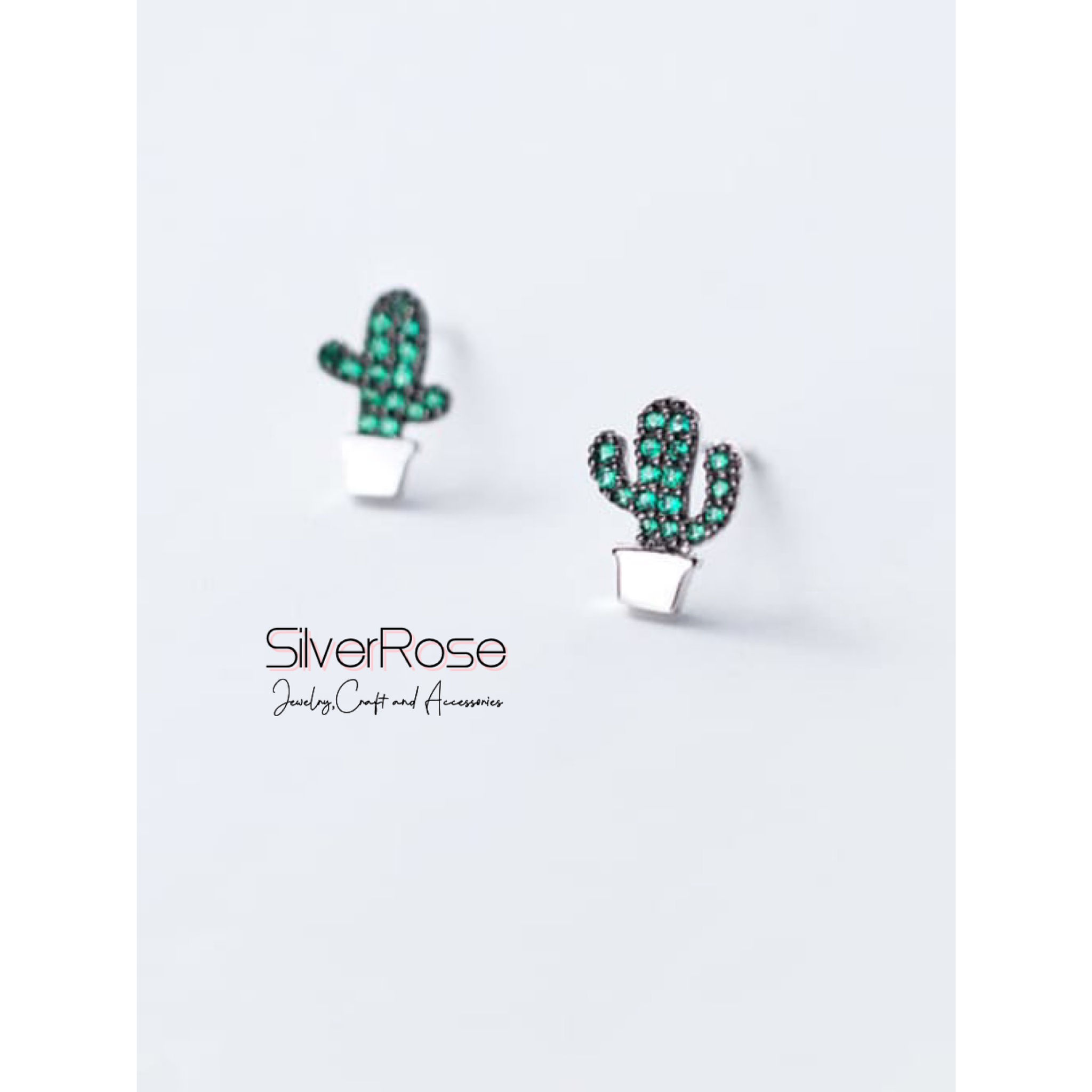 Silver 925-Green Cactus