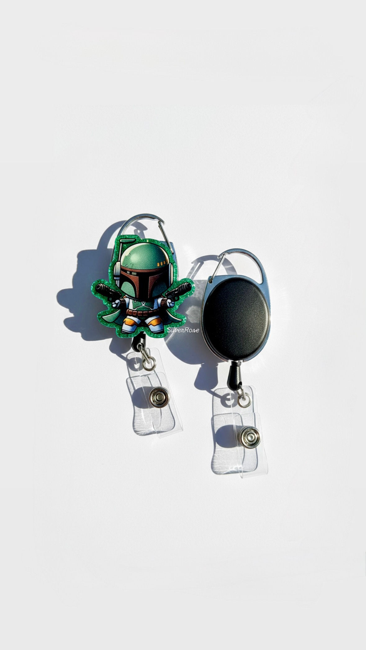 Boba Fett carabiner badge reel