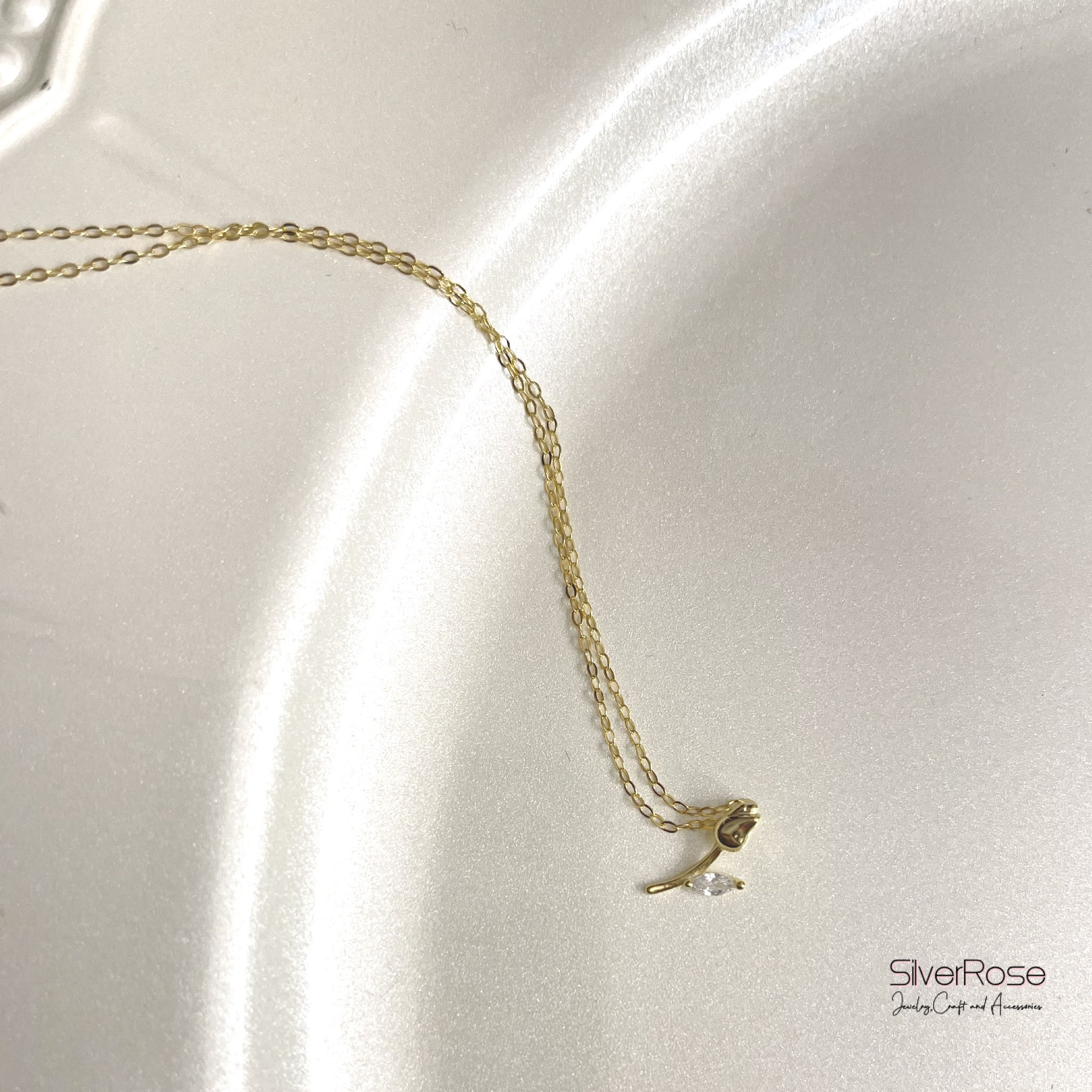 Rose Necklace-Silver 925