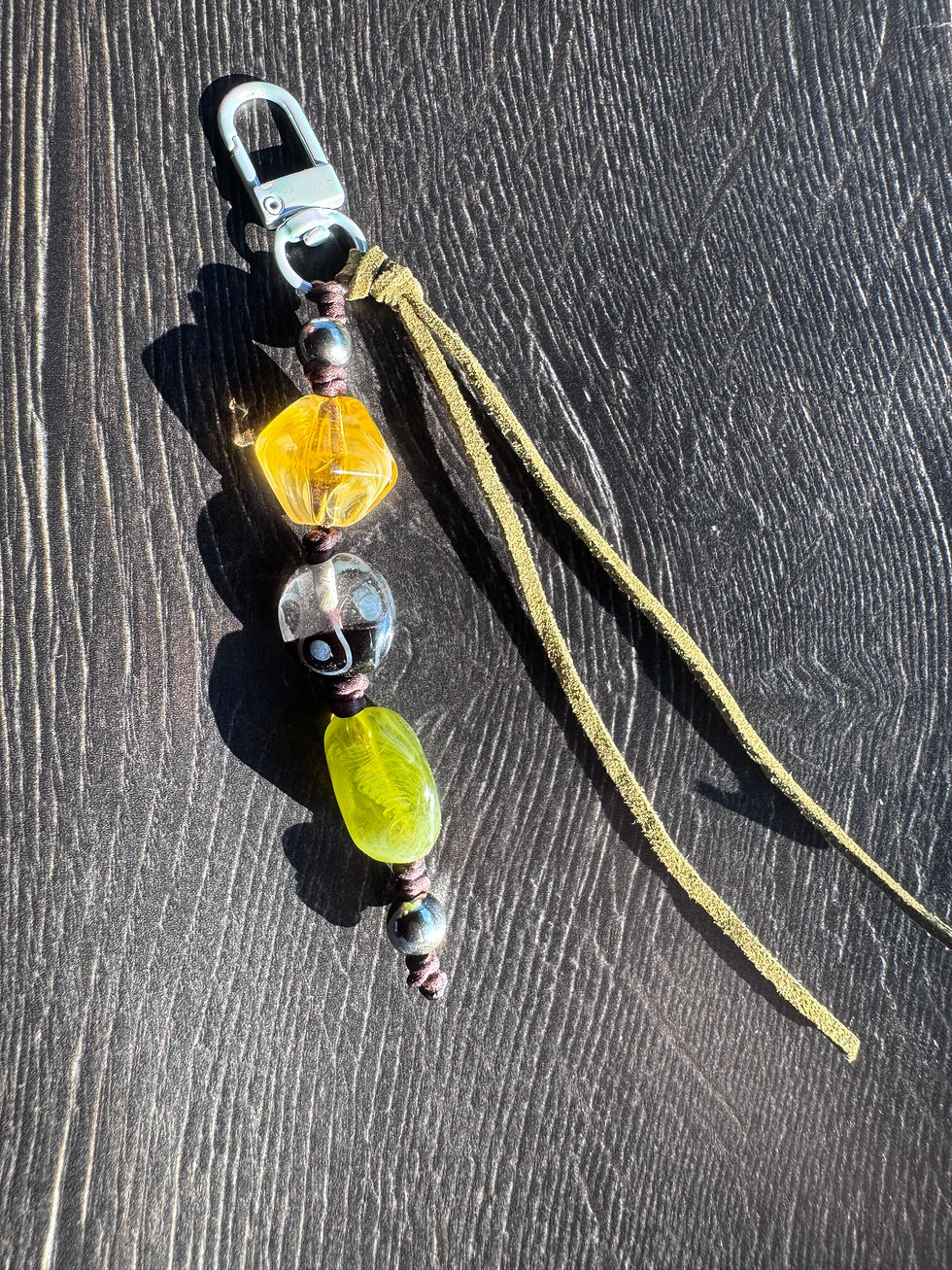 Miniatura: Olive Amber Bag Charm