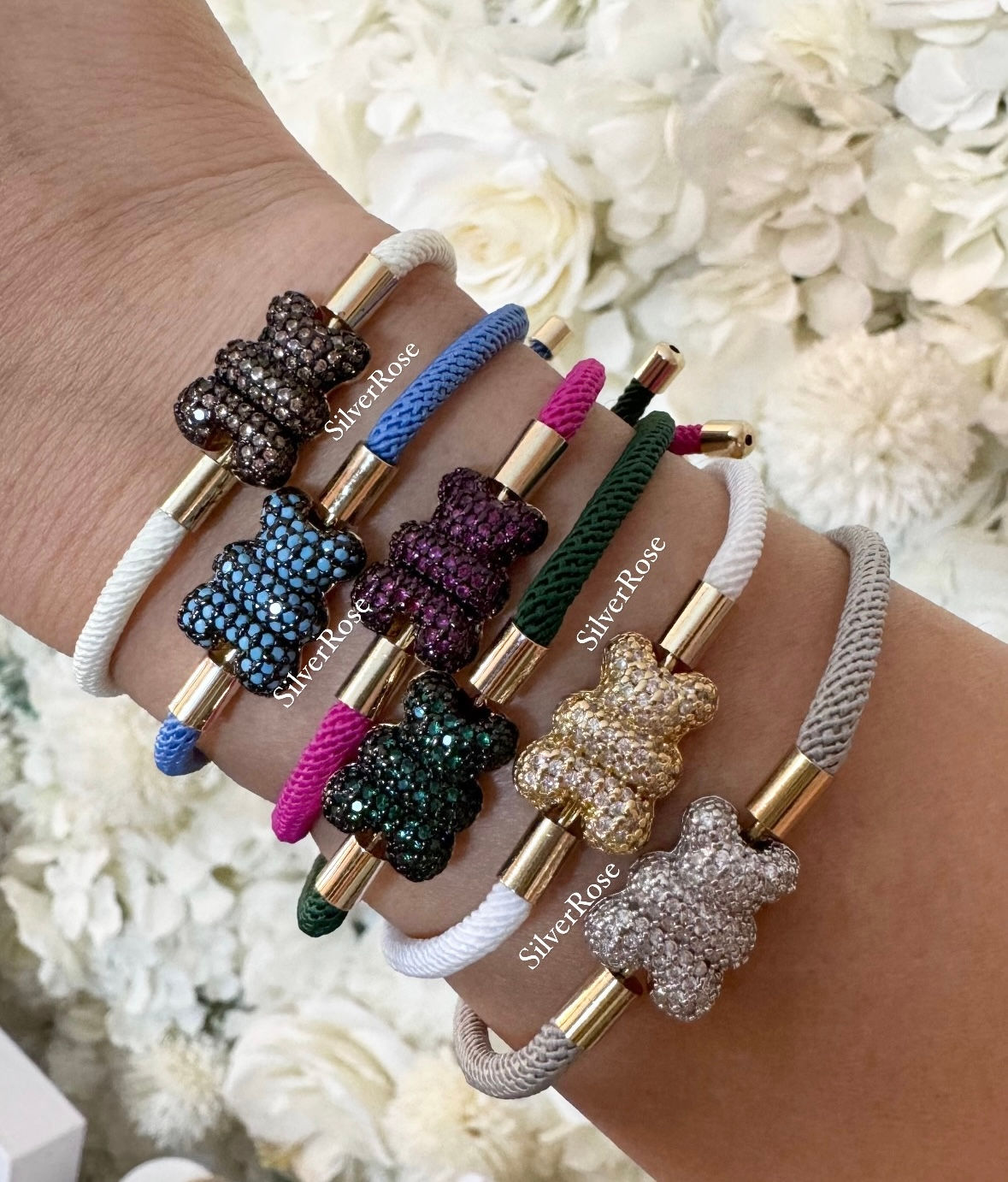 Shiny Bear Cord bracelet