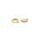 Thumbnail: 14k Triple CZ Hoop earrings