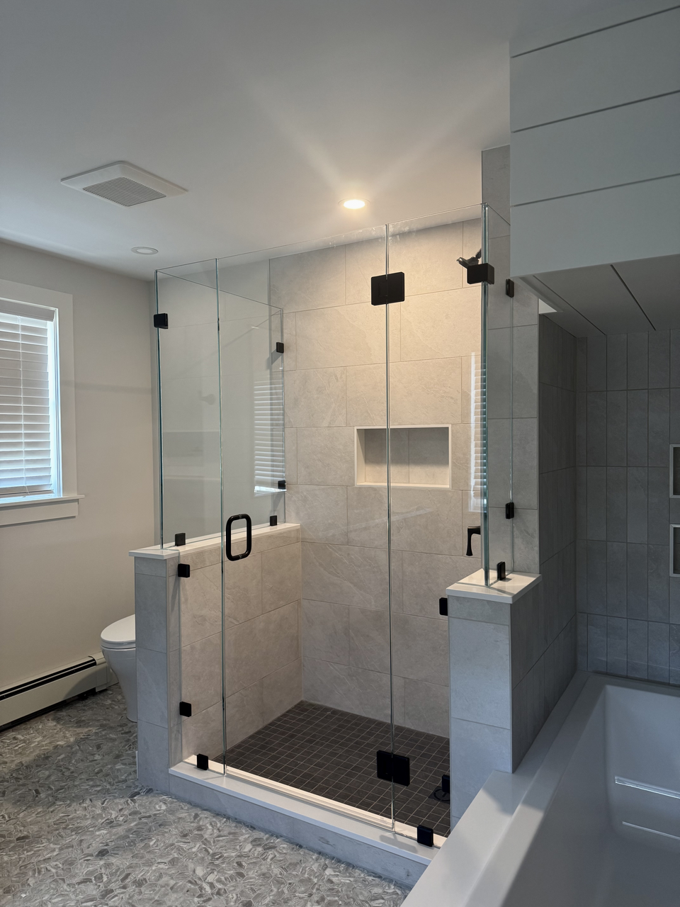 custom tile shower Drakes Island, Wells Maine