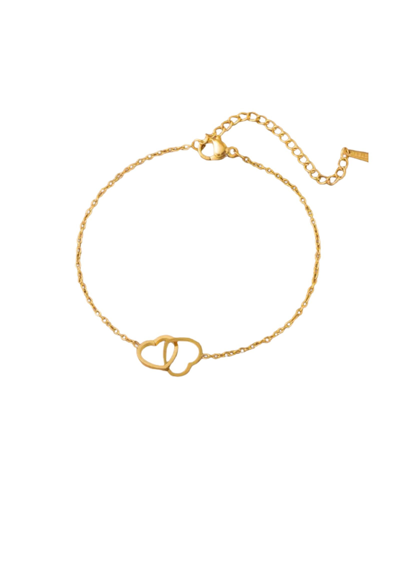 Tanara Twin Hearts Minimal Bracelet