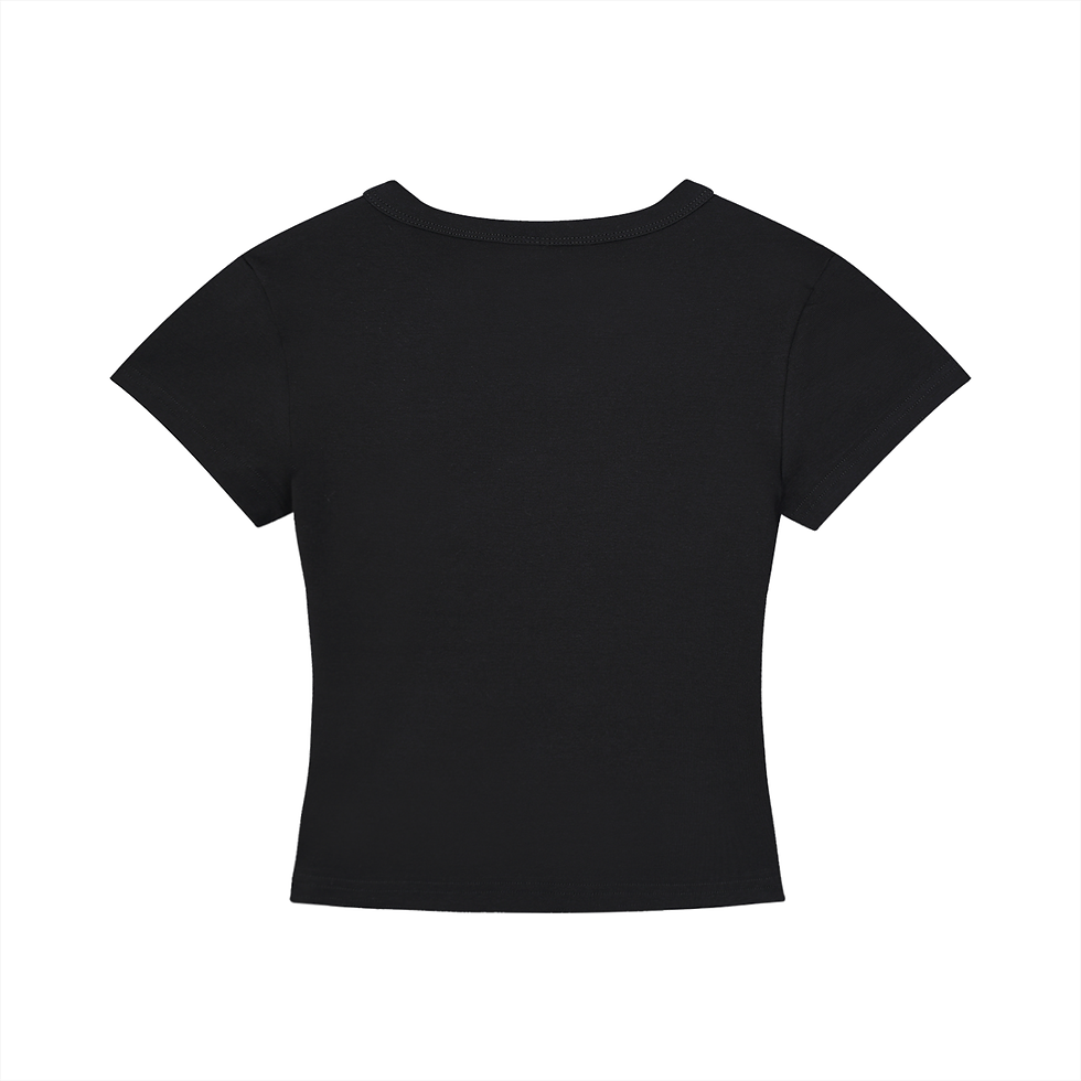 Thumbnail: HOOKED WOMEN’S CROPPED T-SHIRT BLACK
