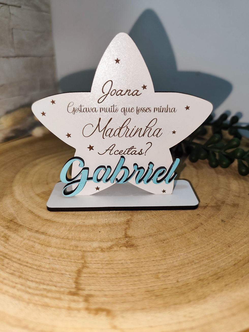 Miniatura: Estrela convite padrinhos 