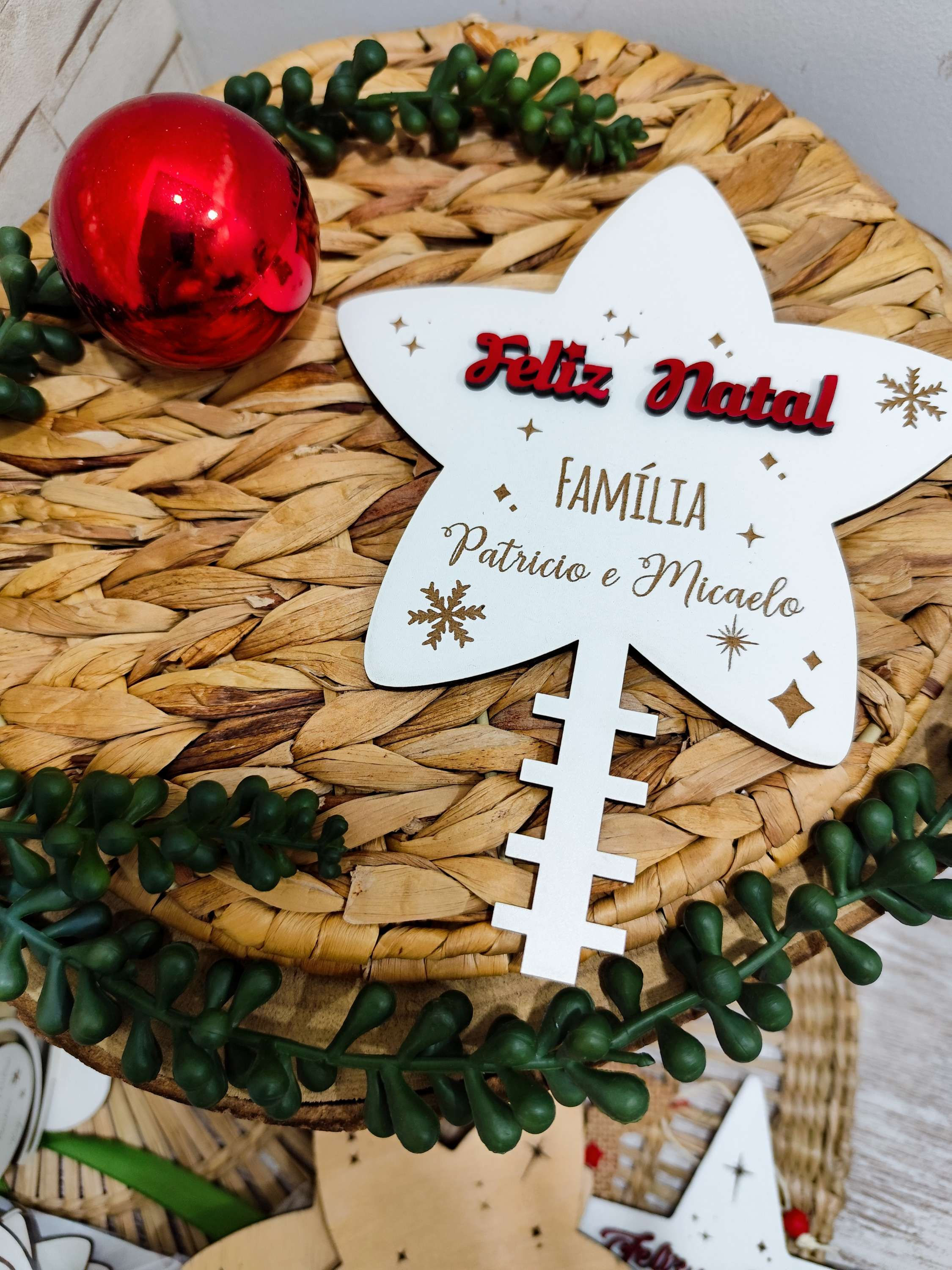 Estrela Natal para topo árvore 
