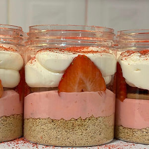 Gâteau en pot aux fruits