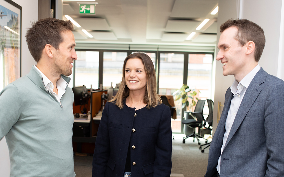 New Partners: (From L-R). Chris Heawood, Jess French and Thomas Alldred