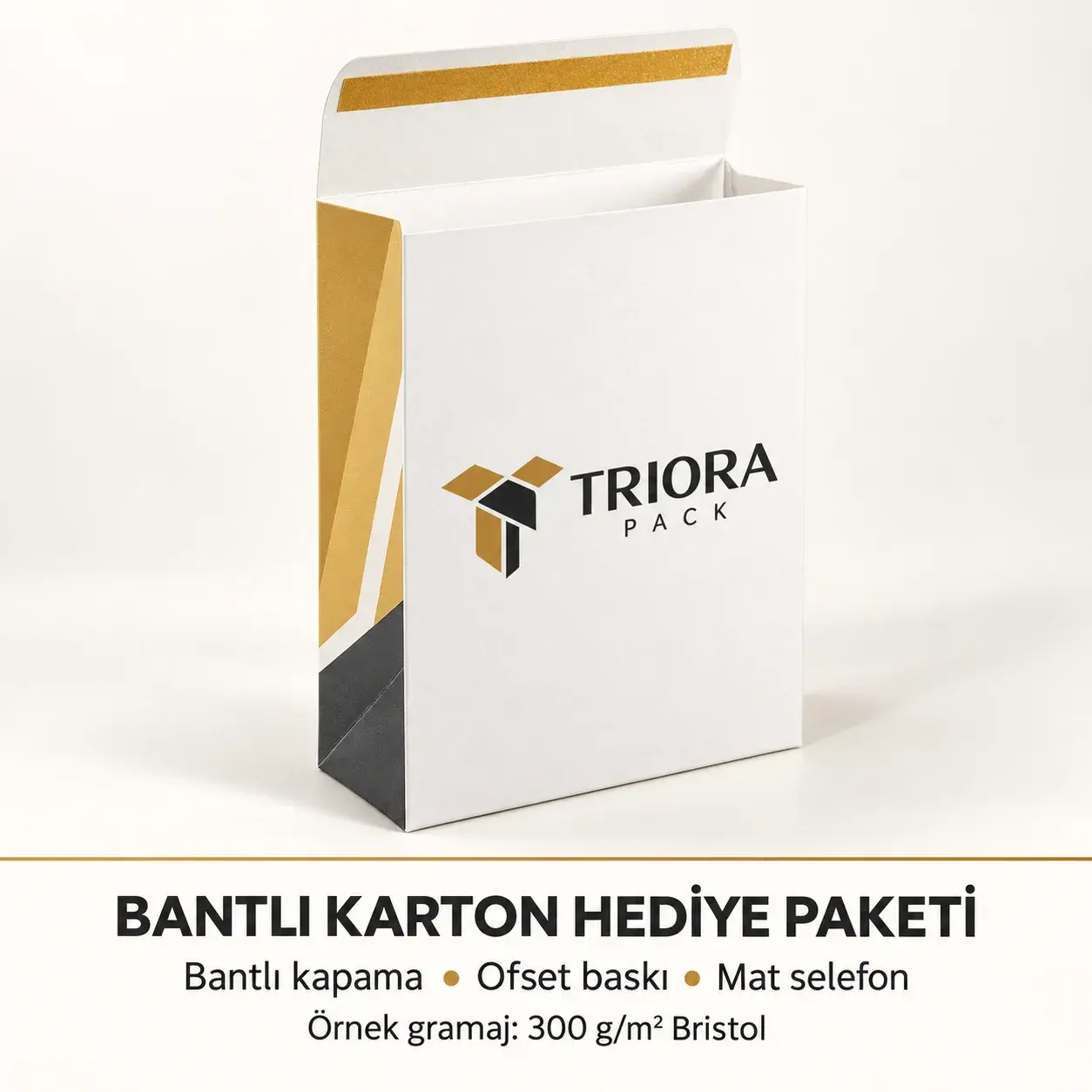 Bantlı Karton Hediye Paketi