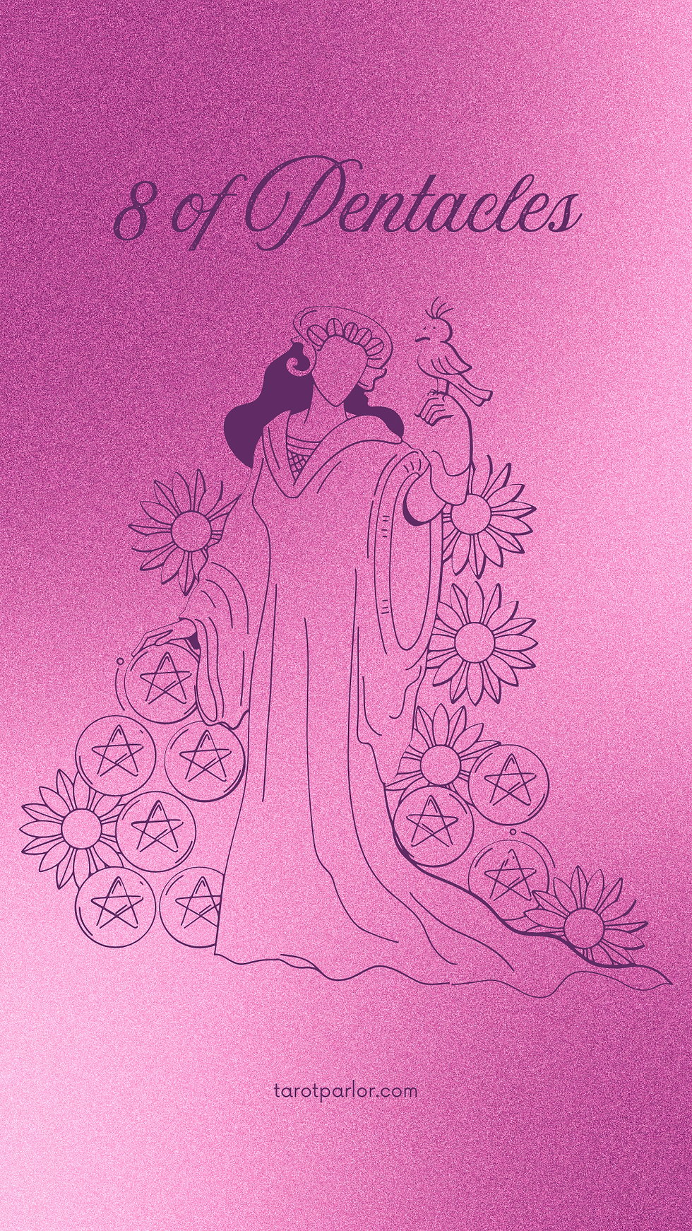 New Year Manifesting Tarot - 8 of Pentacles