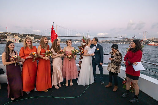 İstanbul Boğazın'da lüks düğün fotoğrafları