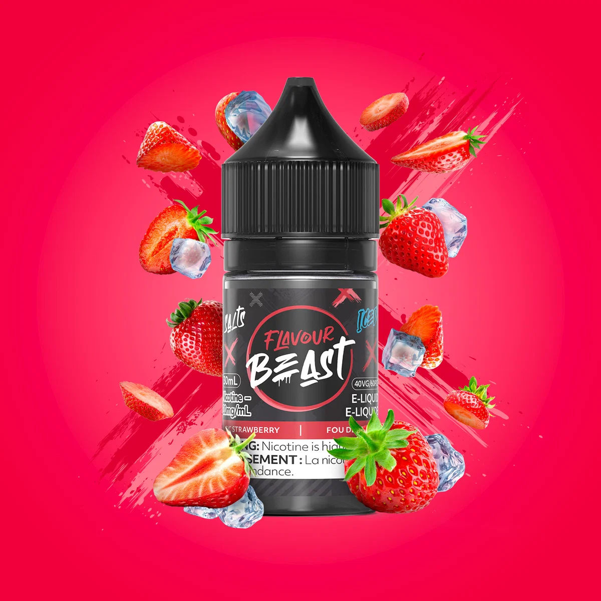 Flavour Beast E-Liquid Nic Salts(30ML): Sic Strawberry *20mg*