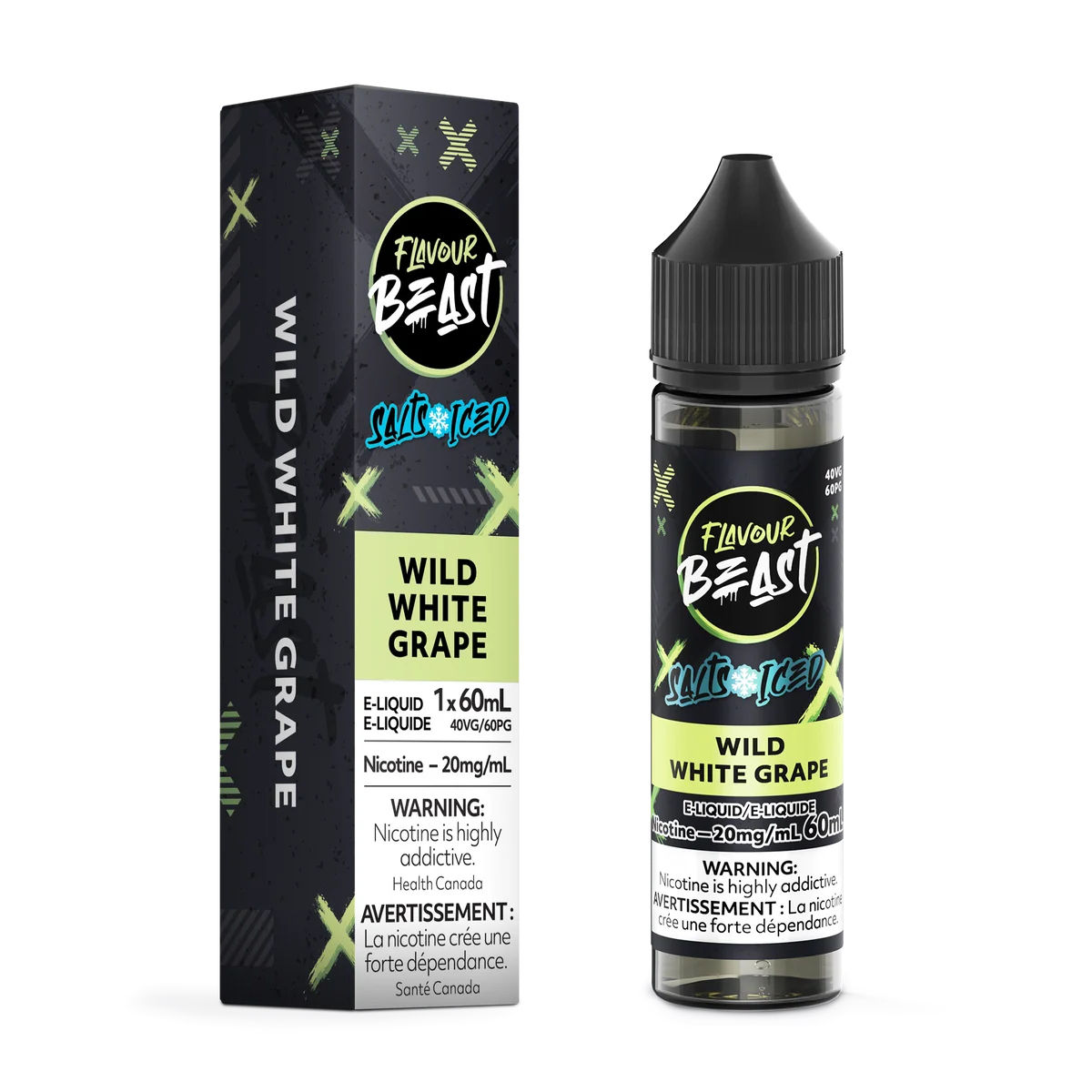 Flavour Beast E-Liquid Nic Salts(60ML):Wild White Grape