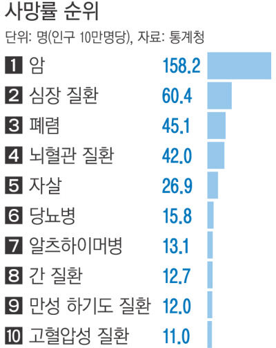 치매·폐렴 등 노인성 질환으로 인한 사망 급증