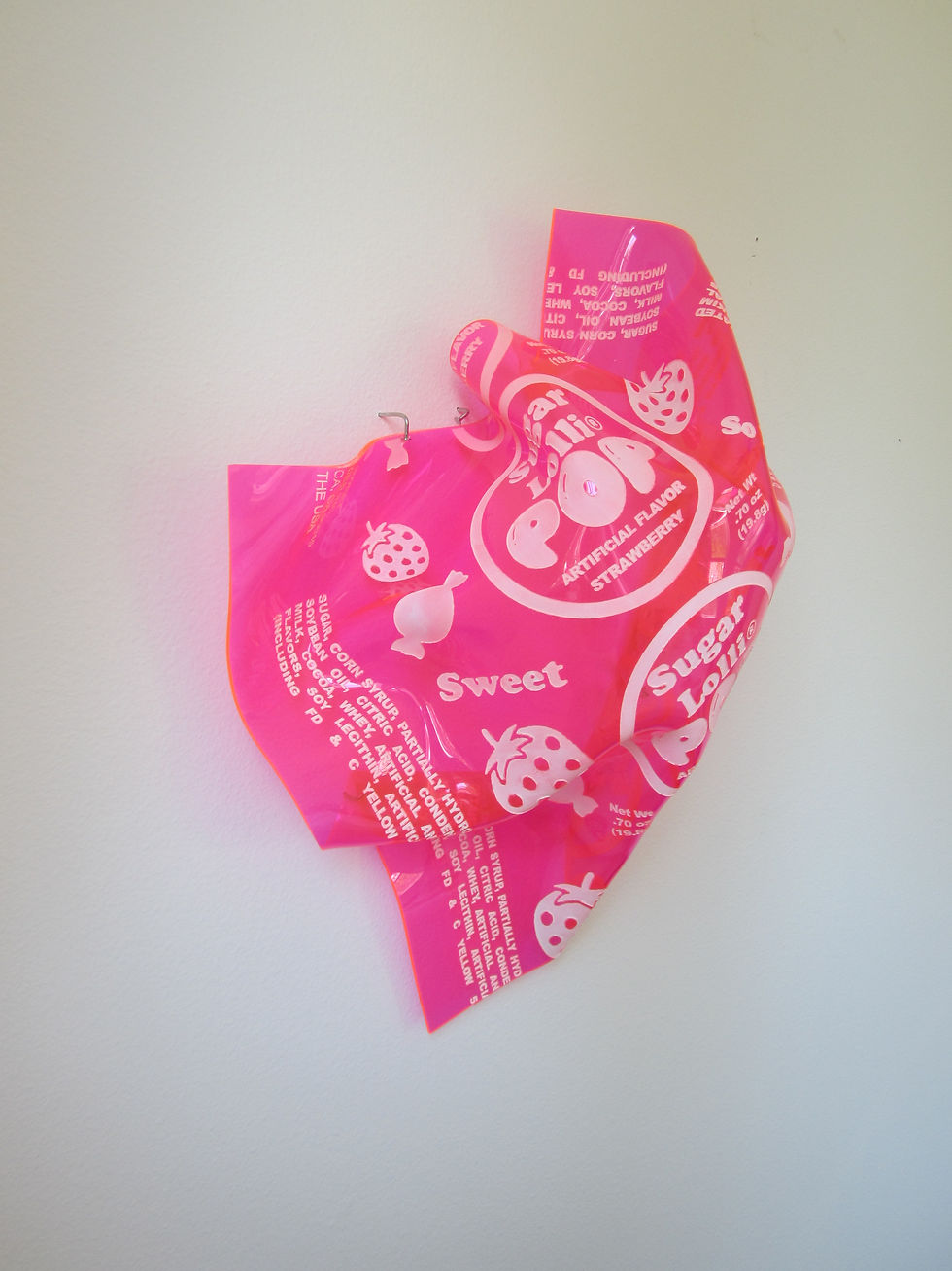 Thumbnail: Strawberry Lollipop Wrapper Wall Sculpture