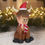 Thumbnail: Holiday Time Gemmy 3.5 Foot Scottish Highlander Cow in Santa Hat Inflatable