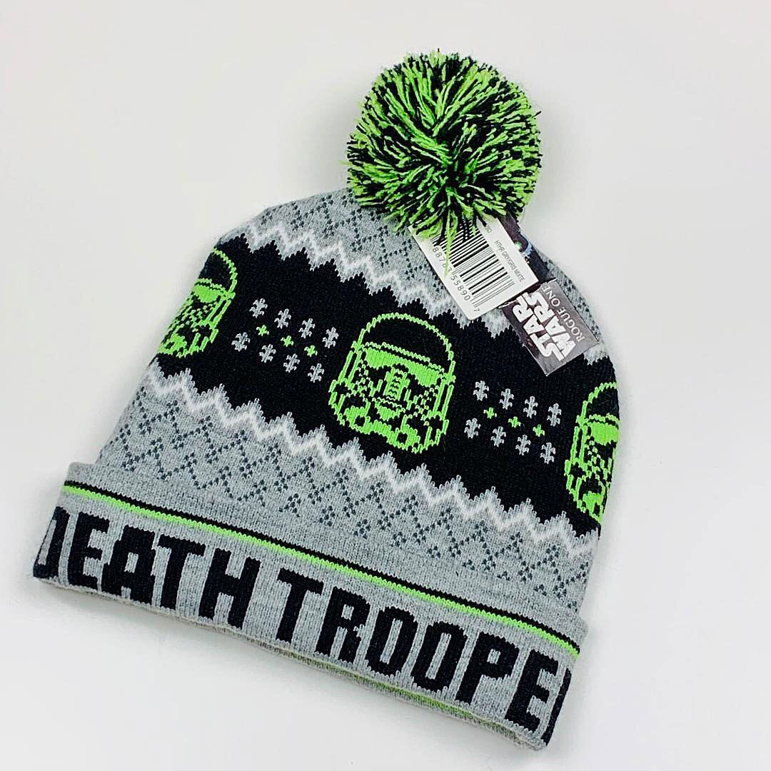 Star Wars Rogue One Death Trooper Big Face Beanie Winter Pom Hat