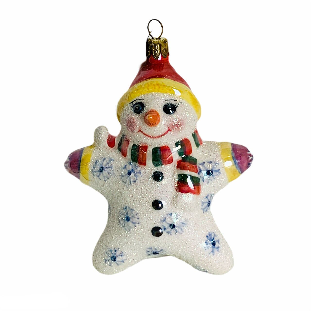 Christopher Radko Holiday Celebration Snowman Glass Ornament Target Vintage 2005